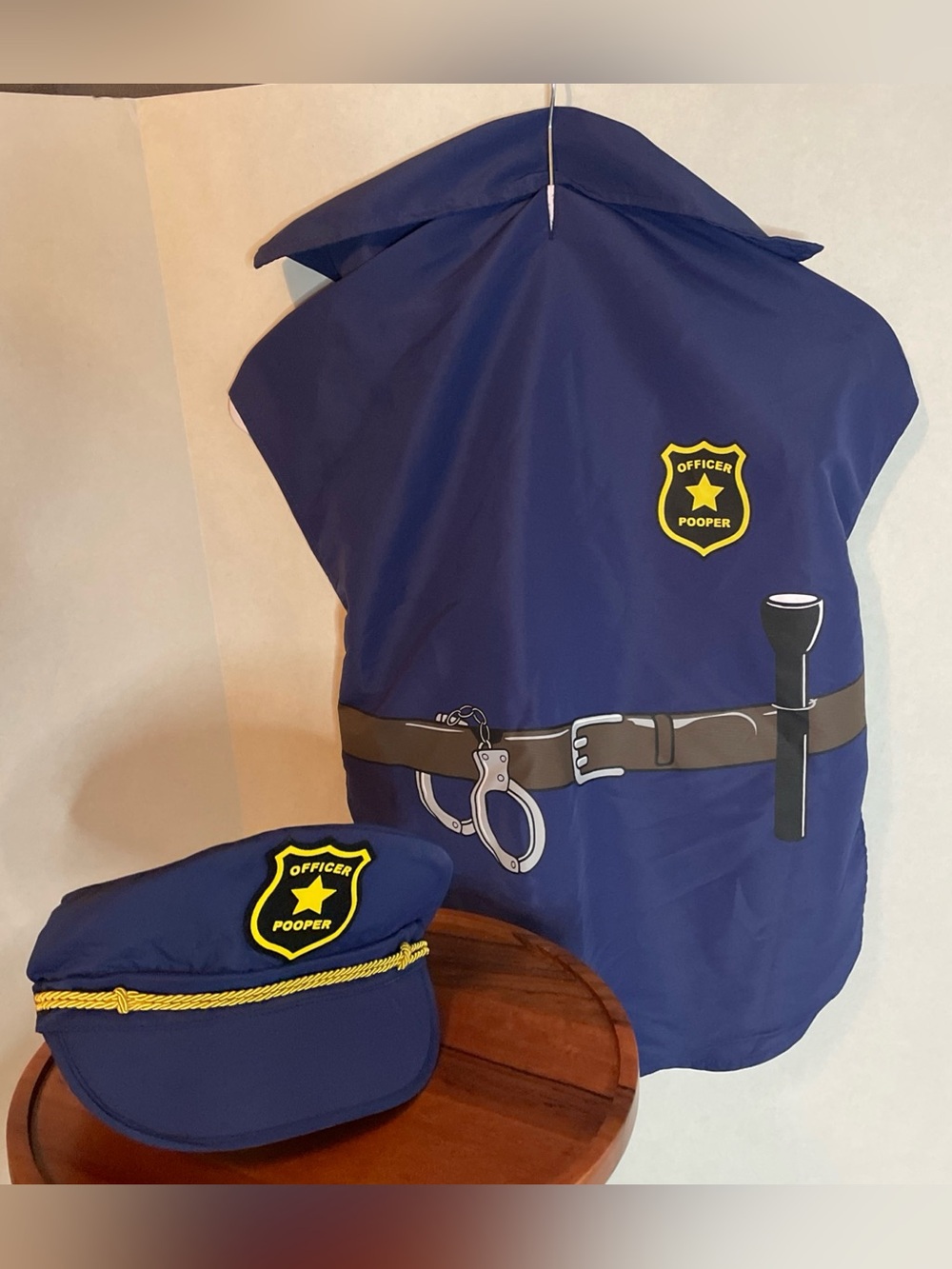Party Dog Patrol Cop Police Officer Pooper K9 Halloween Costume Pet XL/XXL
